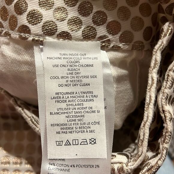 Anthropologie Tan and Cream Wide Leg Jeans - Picture 10 of 11